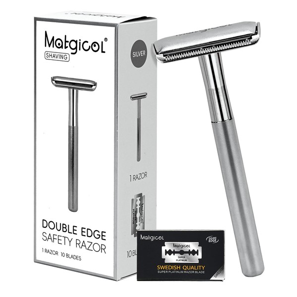 Premium Heavy-Weight Safety Razor for Men – Swedish Steel Blades,