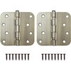 Stone Harbor Hardware 4" Ball-Bearing Door Hinges, 5/8" Radius Corner,