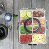 Divided Serving Tray with Lid & Handle - 8 Compartments