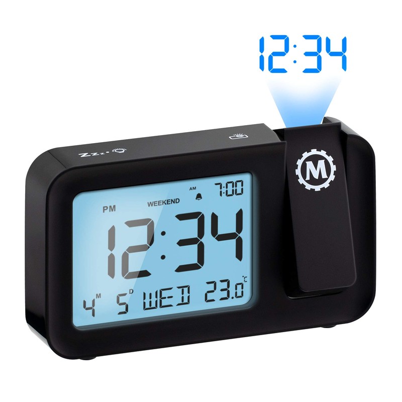 MARATHON Projection Clock with Large Display and Backlight
