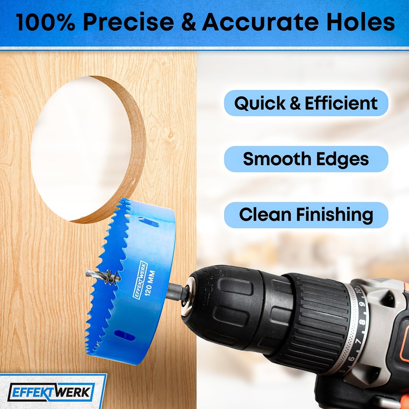 EffektWerk - Hole Saw Drill Bit - 120 mm -