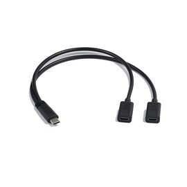 Halokny USB C Y Splitter Charge Cable, 1 Feet USB Type C Male to 2 Dual USB Type C Female Y Splitter Extension Charging Cable(Only for Charging) (Typec Male to Dual Female)