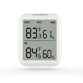 Inkbird ITH-20R Digital Hygrometer Indoor Outdoor Thermometer Wireless Room Thermometer with Sensor Waterproof Accurate Temperature Display for House Room Kitchen Courtyard Brewhouse Public Places