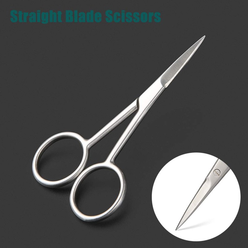 BEZOX Professional Cuticle Scissors Set, Multifunctional 2 Pieces Scissors with