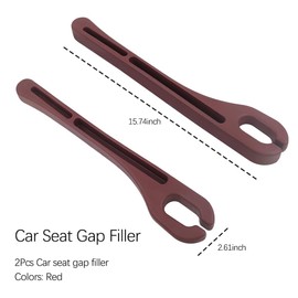 2PCS Car Seat Gap Filler with Phone Holder,[New Upgrade] Multi-Function Car Side Seat Gap Filler for Prevent Items Falling,Universal Car Seat Organizer Car Accessories (Red)
