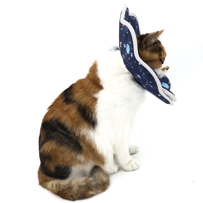 QIYADIN Soft Cat Cone, Adjustable Recovery Collar After Surgery to
