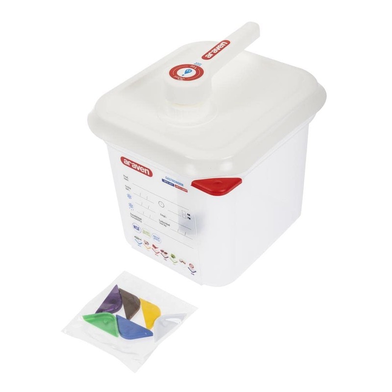 Araven RVN013 Sauce Dispenser Gn 1/6 Transparent 2.6Ltr Dishwasher Safe