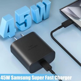 Cargador Superrápido De 45w Con Cable Para Galaxy S25 S24
