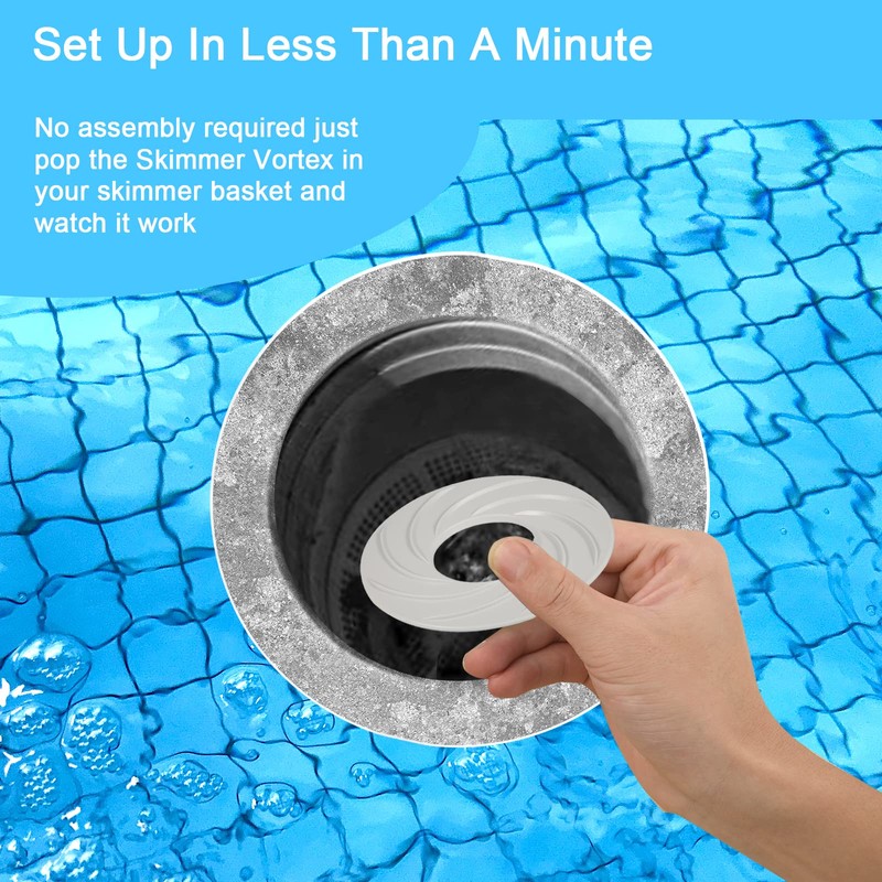 TOYMIS Pool Skimmer Swirl, Inground Swimming Pool Vortexs Skimmer Functional