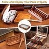 Pen Display Box, Elegant Walnut Fountain Pen Storage Case, 12