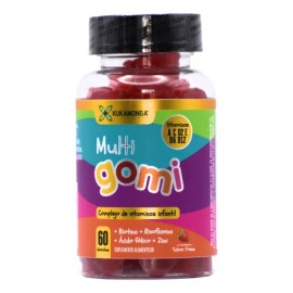 Multi Gomi Kids Multivitamnico y Multimineral para Nios Sabor Fresa  Vitaminas en Gomitas para Crecimiento, Energa y Defensas  Apoya Concentracin y...