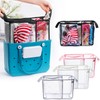 Clear Beach Bag Organizer Insert with 3pcs Accessories for Medium