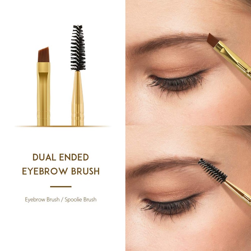 Docolor Eyebrow Brush Duo, Professional Angled Eye Brow Brush and