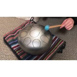 WuYou 10" Steel Tongue Drums Metal Silver color sound healing C4~C5 note