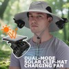 EINSKEY Solar Hat Clip Fan, 2-Pack Portable Mini Fans with