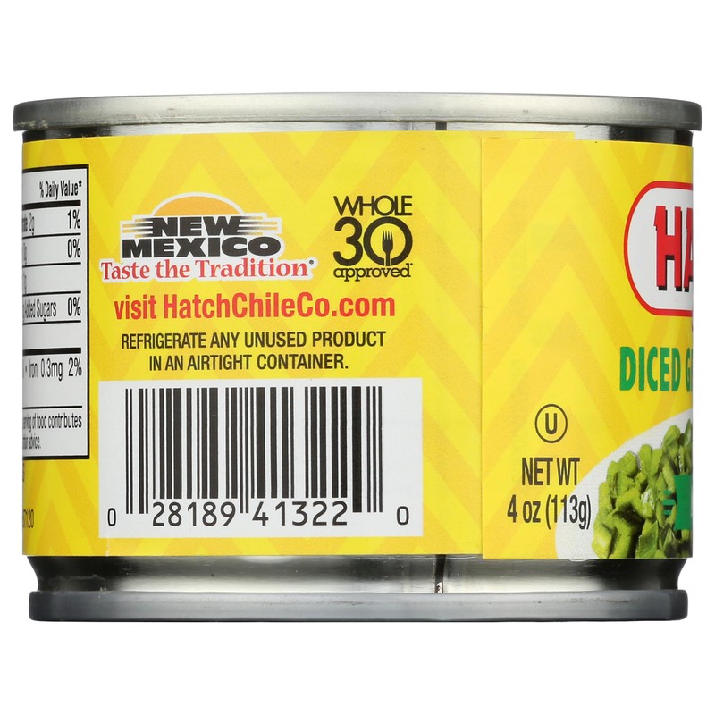 Hatch Mild Diced Green Chilies, 4 Oz