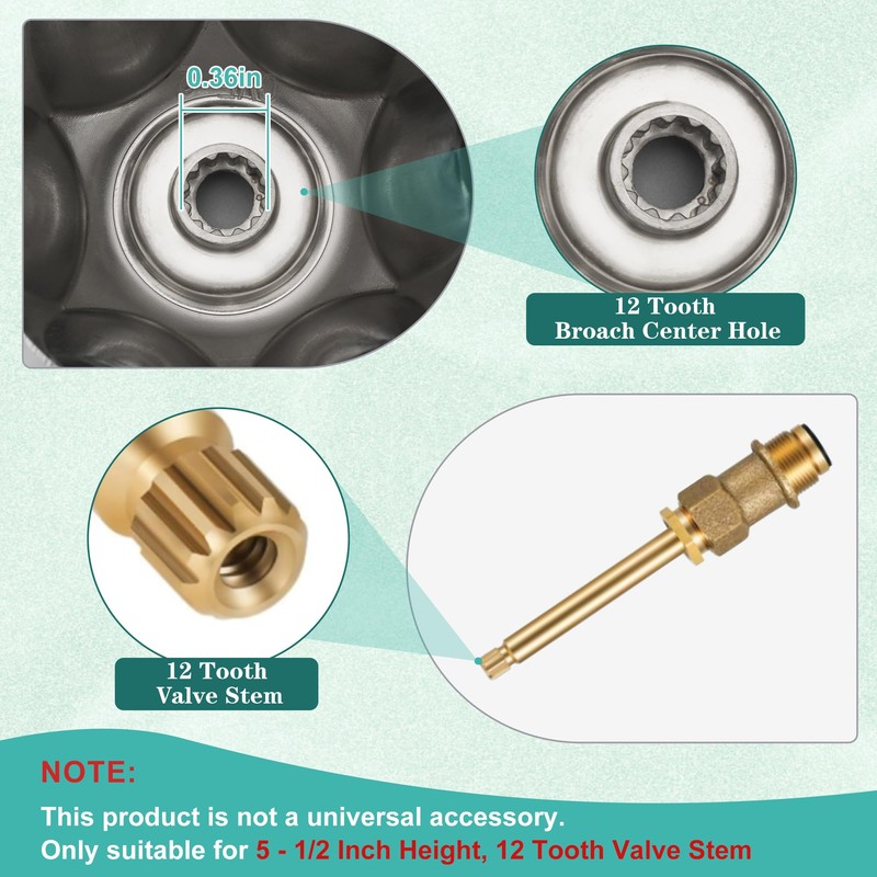 3 Piece Metal Shower Knob Replacement Compatible with Price Pfister