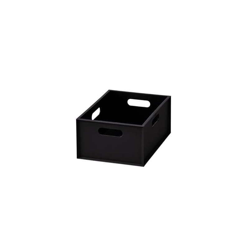 JEJ Astage Storage Box, Calo Cube, Vertical Half, Dark Brown,
