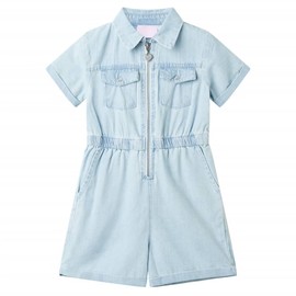 vidaXL Children's Playsuit One-Piece with Short Sleeves Jumpsuit Romper Onesie Light Blue, lightblue