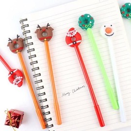 (JQ) Christmas Mallang Resin Neutral Pen 800g 48-Pack / (제이큐)크리스마스 말랑 수지중성펜 800 48묶음
