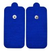 6 Electrodos Parches Pads Almohadilla 5x10 Broche 3.5mm Azul
