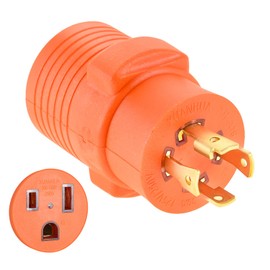 SURIEEN NEMA L14-30P to 6-50R Generator Welder Adapter Plug, 4 Prong to 3 Prong Generator Adapter 125/250V, 30 Amp to 50 Amp Twist Locking Generator, Heavy Duty Welder Adapter STW 10AWG, ETL Listed