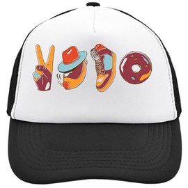 Functon+ Original YOLO Design Mesh Back Trucker Cap Adjustable Snapback Hat Casu Black, Black, osz