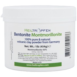 Bentonite Montmorillonite powder | 1 Pound - 454 g | ULTRA FINE | Montmorillonite content 95% | Natural Mineral Dust | Heiltropfen®