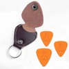Pack of 3 DickPick Guitar Picks with Genuine Leather Plectrum