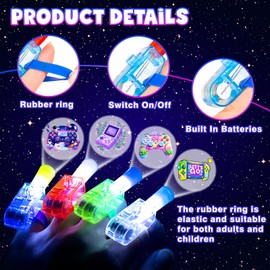 30PCS led Finger Lights Video Game Party Favors, Glow in The Dark Light Up Toys Gifts Fillers Easter Stuffers School Classroom Prizes Birthday Goodie Bags for Kids Boy Girl Student (Video Game)