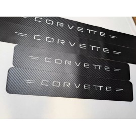 Advanced Trims 4Pcs Car Threshold Strip Door Plate Sill Scuff Cover Stickers for CORVETTE C4