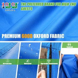 10L0L Golf Cart Driving Enclosures 4 Passenger Extended Roof, Universal Golf Cart Rain Cover for Yamaha EZGO TXT RXV Club Car Precedent DS 86.61" Roof 600D Waterproof Heavy Duty Zipper-Blue Orange