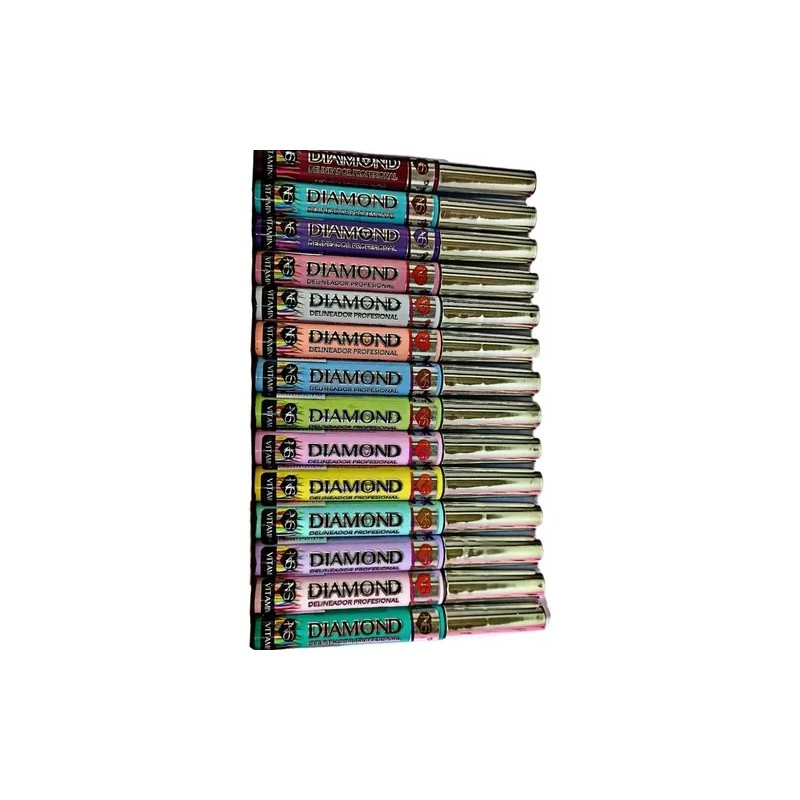 Gama 14 Delineadores De Colores Pastel Mate, Tonos Diamond