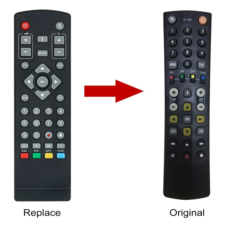 RC660 RC1493601/00 Replacement Remote Control Work for Kathrein Stereo Satellite