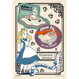 99 Piece Jigsaw Puzzle, Petite Light, Wood Puzzle, Badge Art, Alice (3.9 x 5.8 inches (10 x 14.7 cm)