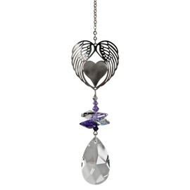 Woodstock Chimes CFWH Fantasy Glass Suncatcher, Winged Heart