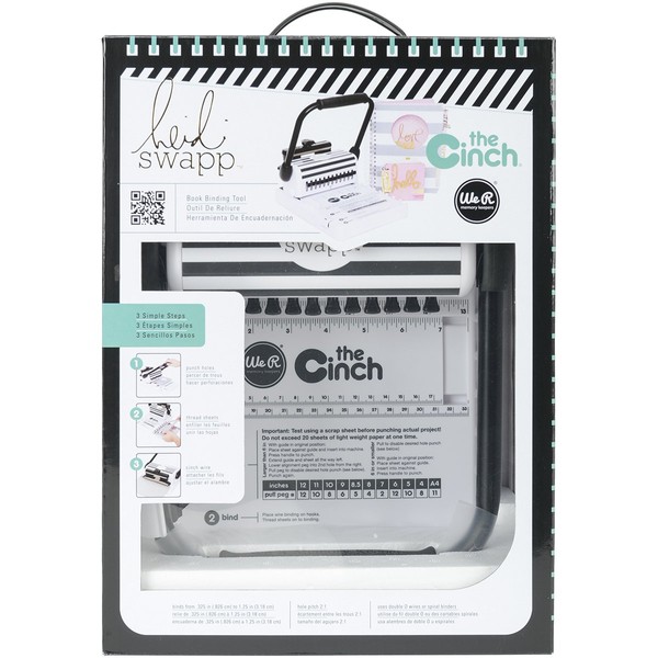 Heidi Swapp Cinch Book Binding Machine by We R Memory Keepers | Pink and White