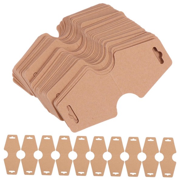 LALAFINA 500sheets Necklace Display Cards Blank Earring Packing Cards for
