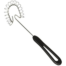 Linden Sweden Flat Wire Whisk – Unique Angled Head Design for Superior Performance - Versatile and Heat-Resistant, Great for Home or Professional Use - BPA-Free - Dishwasher-Safe, Black
