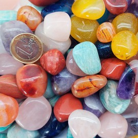 LAMARE 7 Chakren – Kieselsteine – Gleichgewicht und Harmonie in einem Beutel mit Natursteinen – 7 Stück