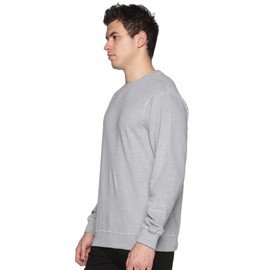 Klizzer Luxury Sweat Shirts, Men - Ultra Soft Men’s Fleece Pullover - 100% Cotton Sweatshirts - Warm Heavy Weight Regular Fit - Plain Crewneck Top for Adults (Grey, L)