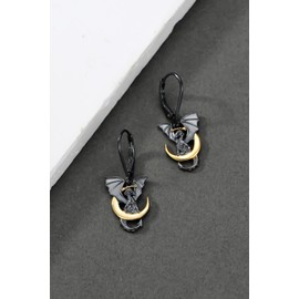 Seiyang Dragon Dangle Earrings 925 Sterling Silver Dragon Jewellery for Women Daughter Black