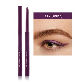 Waterproof Cream Gel Eyeliner Pencil - Long-lasting, Smudge-proof, Intense Color for Precise Lines and Defined Eyes | Perfect for Sensitive Skin | Easy to Apply, No Smudging, All-Day Wear（Deep-Purple）