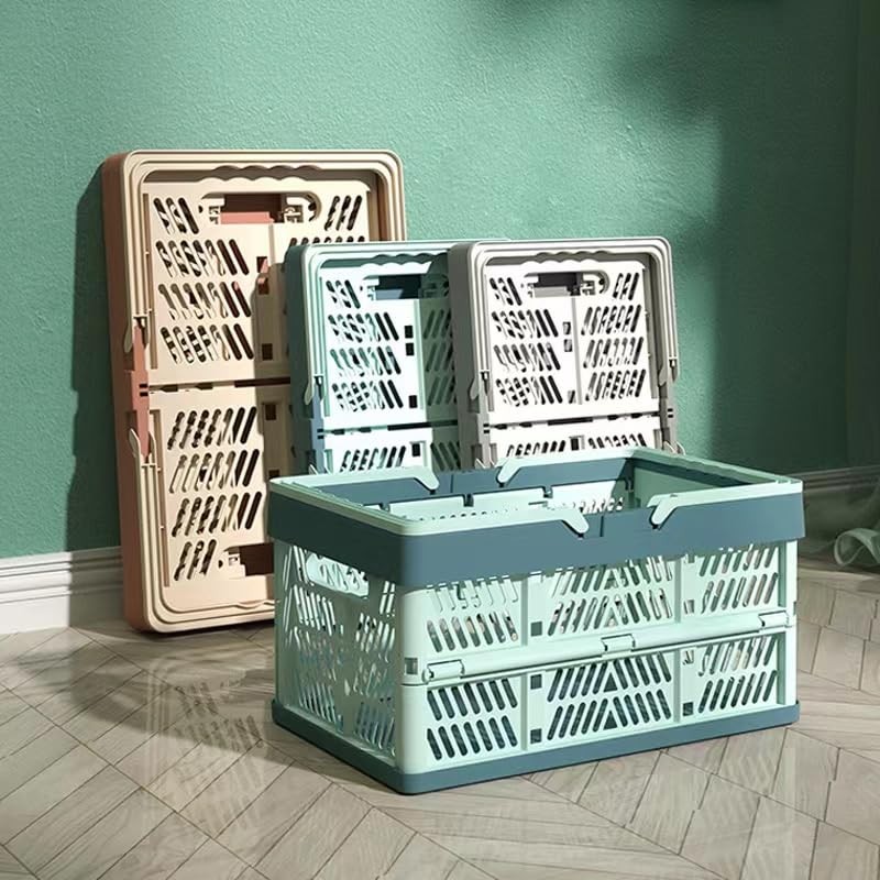 ZANZER Collapsible Storage Crate -9L Foldable Handle Crate Storage Basket