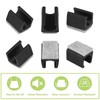 UFURMATE Chair Pads, 20Pcs 15mm Plastic Chair Leg Floor Protectors