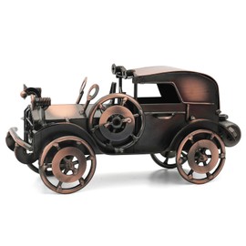 QIRLOEU Classic Car Gifts for Men, Unique Cool Birthday Gift Ideas, Vintage Car Decor for Room, Home, Office, Man Cave, Garage, Antique Scrap Metal Model Car Ornaments (M-1)