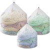 3Pcs Laundry Mesh Wash Bags, Drawstring Net Laundry Bag for