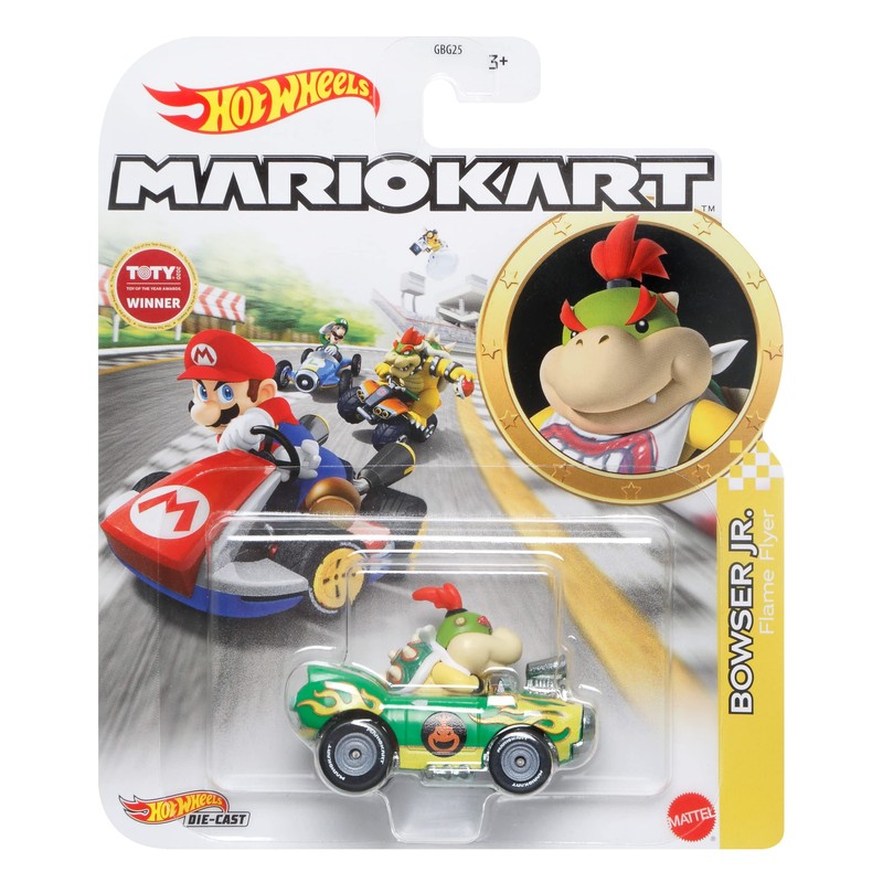 Hot Wheels HDB27 Bowser Jr. Fire Hot Rod, 3 Years