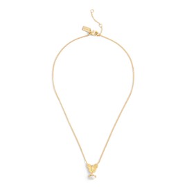 COACH Women's Signature Heritage Butterfly Pearl Pendant Necklace