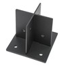 6x6 Concealed Post Base, 5/16" Thick Heavy-Duty Concealed Cross-Shape Wood